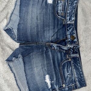 Distressed Denim Shorts